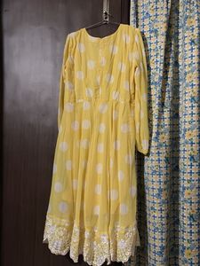 Chic Yellow Polka Dot Dress