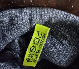 Grey Polyester Cotton  High Neck Top For Women  | Full Sleeves High Neck T -Shirt For Women | Turtle Neck Grey T-shirt For Women | Grey T-shirt For Women