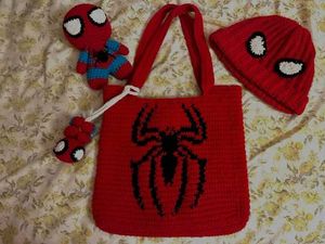 Handmade Spider-Man Crochet Sling Bag
