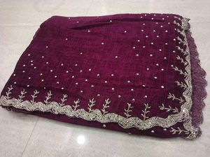 Stunning Purple Sequined Saree