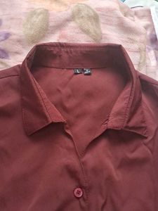 Maroon Button-Up shirt