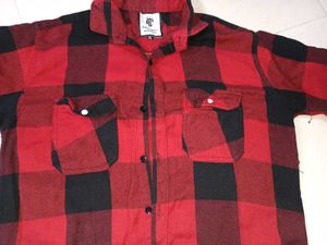 Classic Red &amp; Black Plaid Flannel Shirt(Pack Of 2)