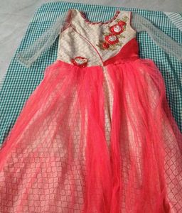Beautiful Red & Cream Embroidered Ethnic Party Wea