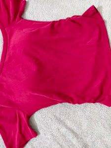 Asymmetrical Gathered Padded Top