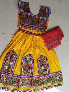 Embroidered Yellow Lehenga Choli Set