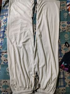 White Corduroy Wide Leg Pants