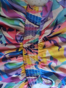 Vibrant Floral Print Long Sleeve Dress