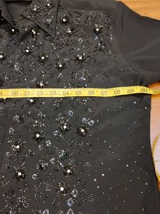 SDS Embellished Black Shirt