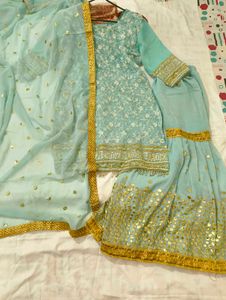 Stunning Blue Kurta Set with Dupatta