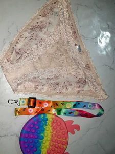 Lace Trimmed Briefs with Fun Lanyard