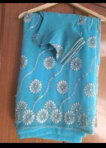 Party wear embellished saree