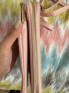 Cute Pink Quilted Sling Bag