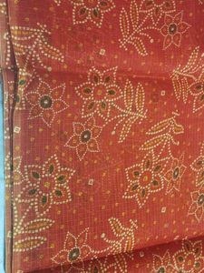 Orange Bandhani Saree