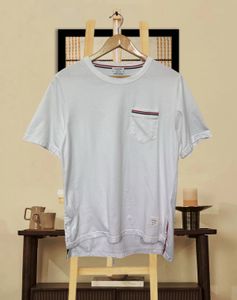Men's White Pocket T-Shirt