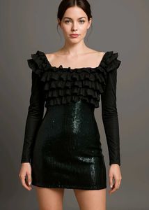 Chic Black Sequin Party Dress