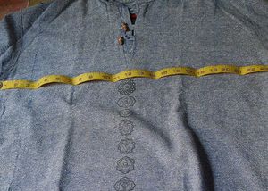 Blue khadi Kurta