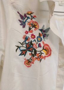 Embroidered White Shirt