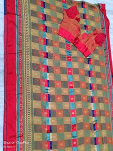 🇳🇿💫💗 Multicolour Elegant Checked Saree