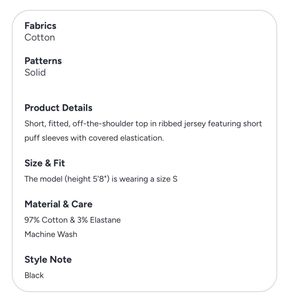 H&amp;M puffy off-shoulder top