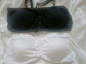 NEW Strapless Bra Set - Black &amp; White