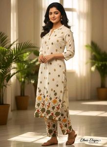 New Floral Print Kurta Set (L, XL,XXL)