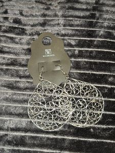 Intricate Silver Filigree Teardrop Earrings