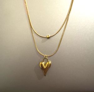 Elegant Gold Heart Layered Necklace