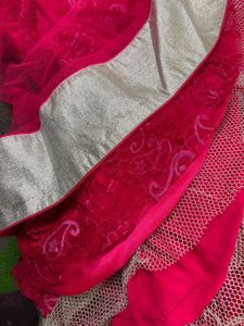 Stunning pink &amp; Silver Festive Anarkali Gown