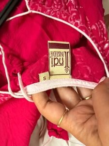 Pink Embroidered Anarkali Kurta