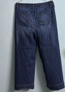 Trendy High-Waist Wide-Leg Button Fly Jeans
