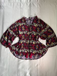 Bohemian Print Tassel Top