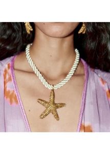 Limited Edition Zara Metalc Star Fish Necklace