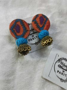 Boho Fabric Jhumka Earrings (combo of 3)