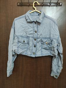 JACKET PATTERN CROP SHIRT