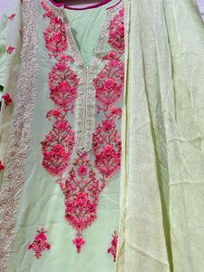 Pakistani Embroidered Kurta with Pants