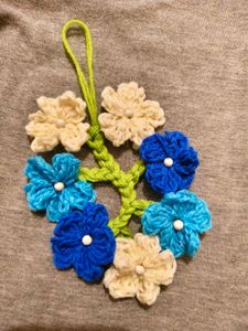 Handmade Crocheted Flower Phone charm 🧿