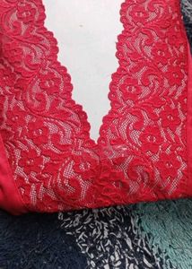 Elegant Red Lace Nightgown