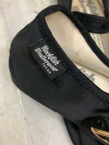 Black Ballet Flats with Buckle Strap