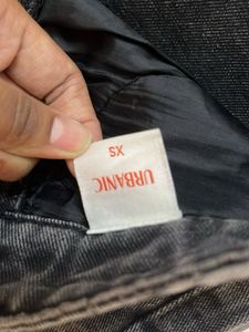 Washed Black Grey Wide Leg Jeans