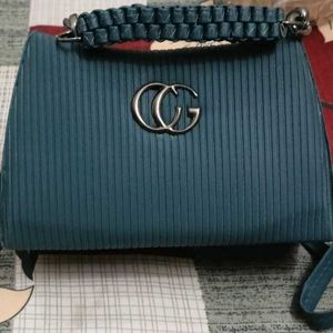 Stylish Teal Clutch Handbag
