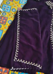Elegant Purple Embroidered Kurta Set