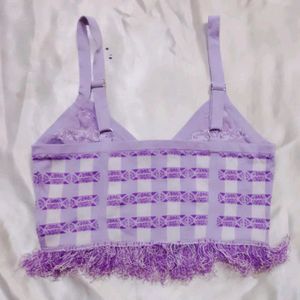Cute Purple Crop Top