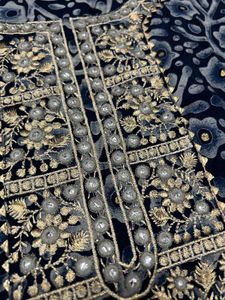 Navy Blue Printed Kurta Set with Dupatta