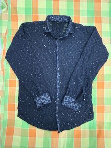 Men's Sparkly Button-Up Shirt