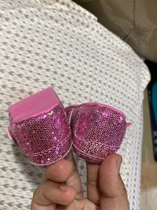 Pink Glitter Booties