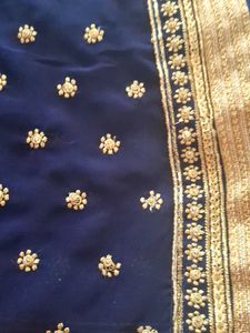 Beautiful chiffon saree with sequins..