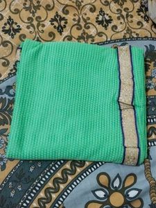 Beautiful Green Saree with Embellishments