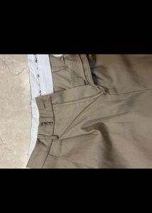 Khaki Wide Leg Trousers