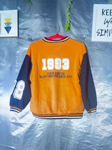 Orange &amp; Navy Varsity Jacket