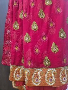 red partywear saree..